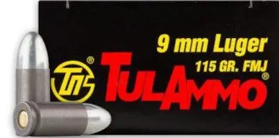 9mm – 115 Grain FMJ – Tula – 1000 Rounds